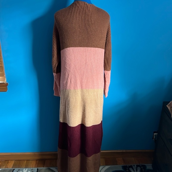 Colorblock Long Cardigan (S) - Picture 2 of 7